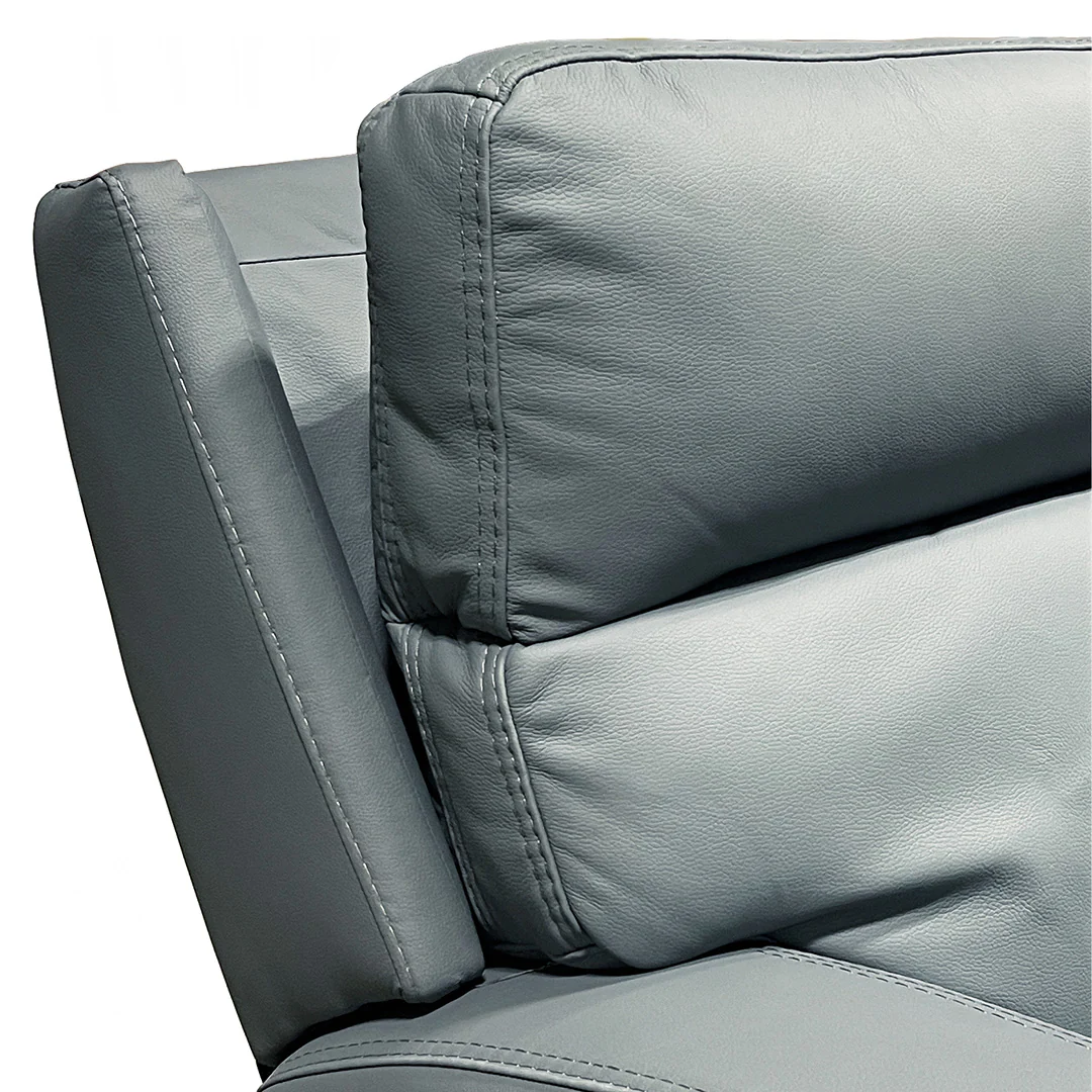 Ariel Leather Power Reclining Sectional with Heat & Massage - Image 11