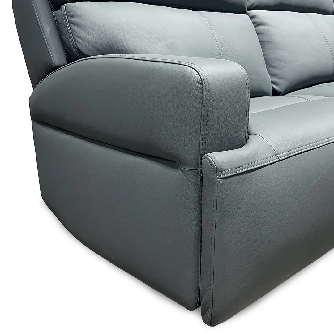 Ariel Leather Power Reclining Sectional with Heat & Massage - Image 12