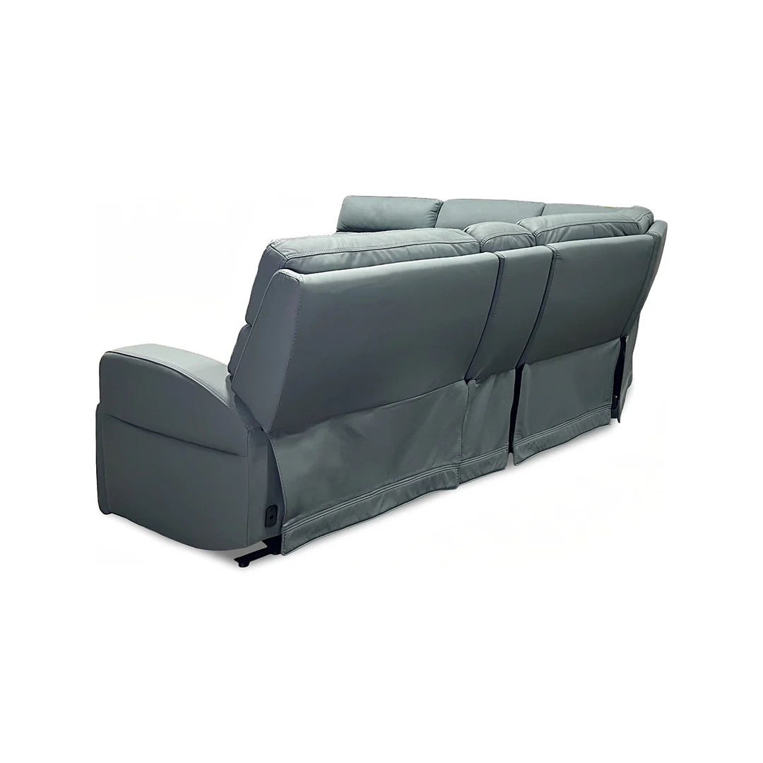 Ariel Leather Power Reclining Sectional with Heat & Massage - Image 6