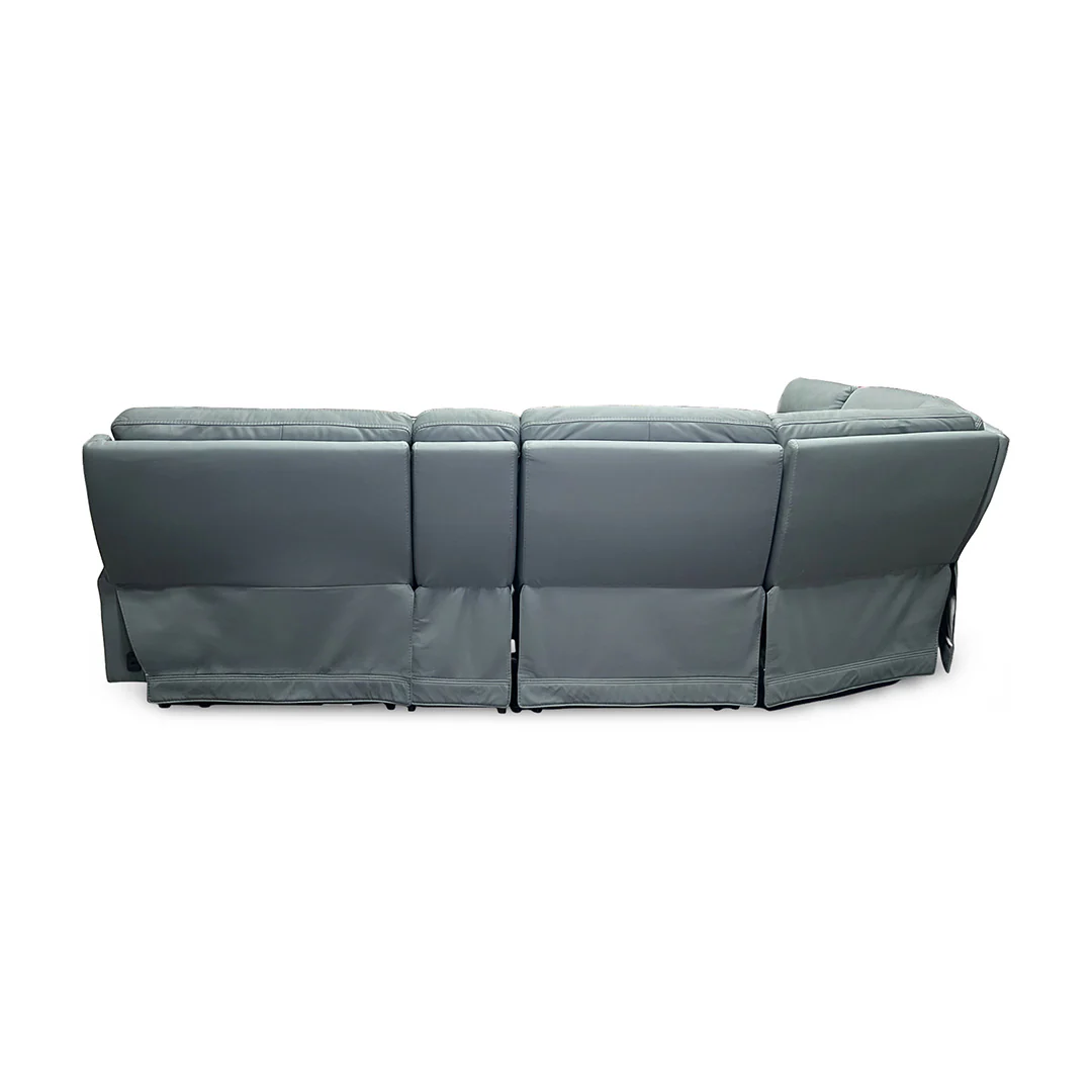 Ariel Leather Power Reclining Sectional with Heat & Massage - Image 7