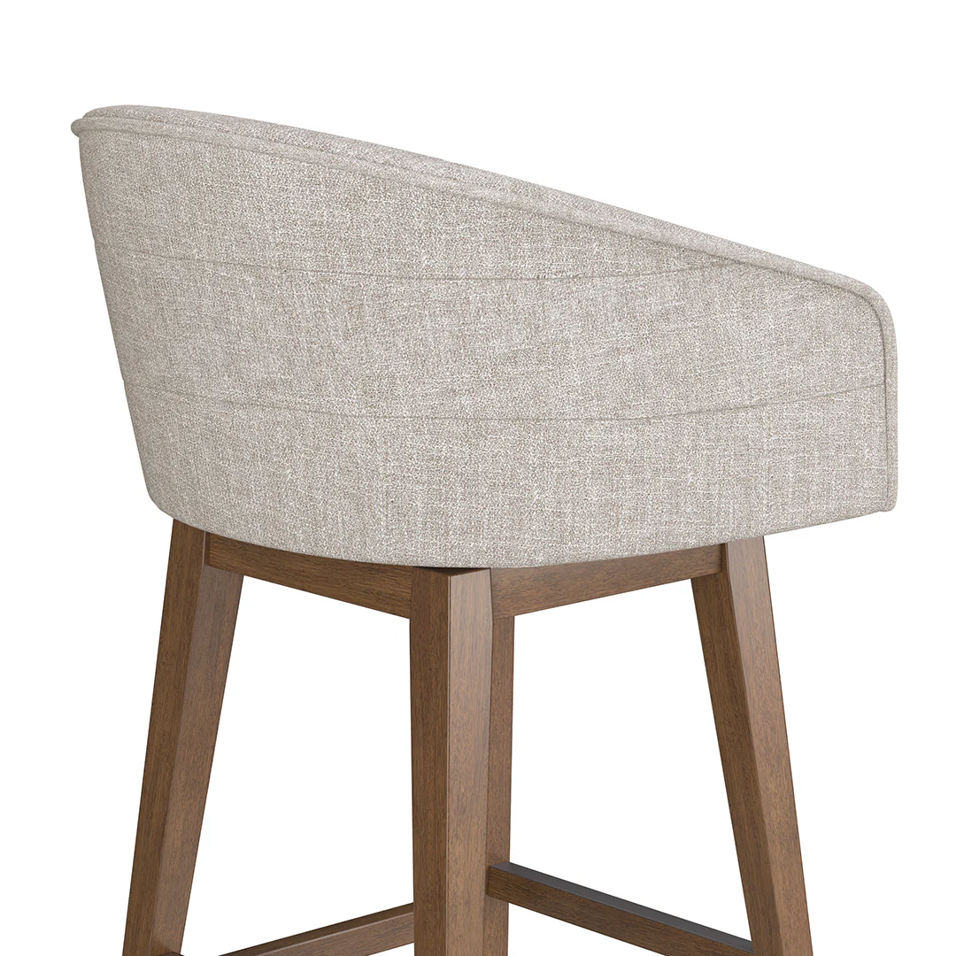Barrel Bar Stool - Beige - Image 7