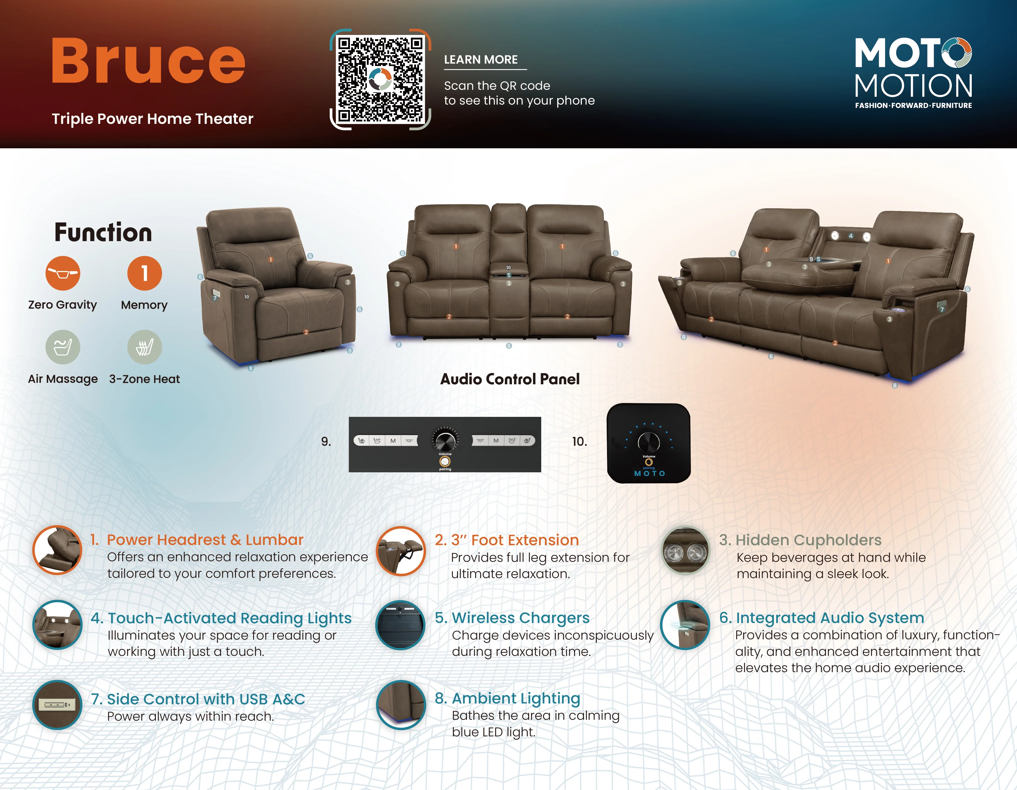 Bruce Zero -G Home Theater Sofa - Image 12