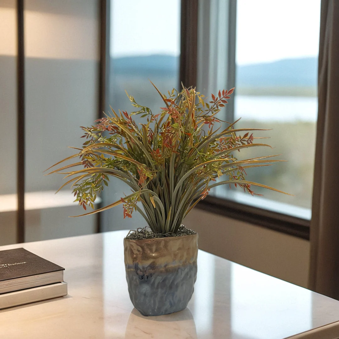 Grass in Metal Planter - Image 6