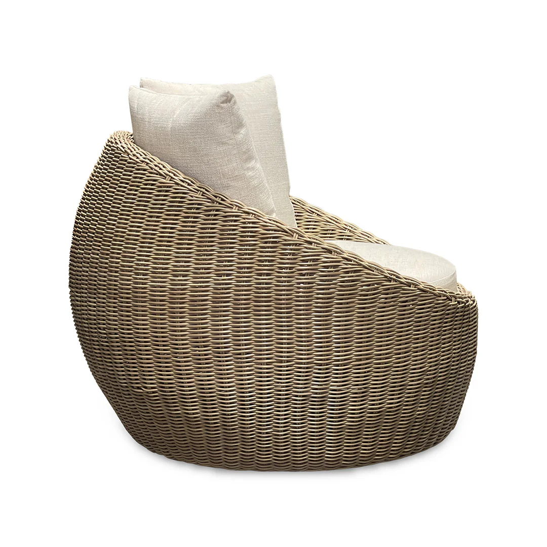 Huntington Outdoor Papasan Swivel Chair - Image 4