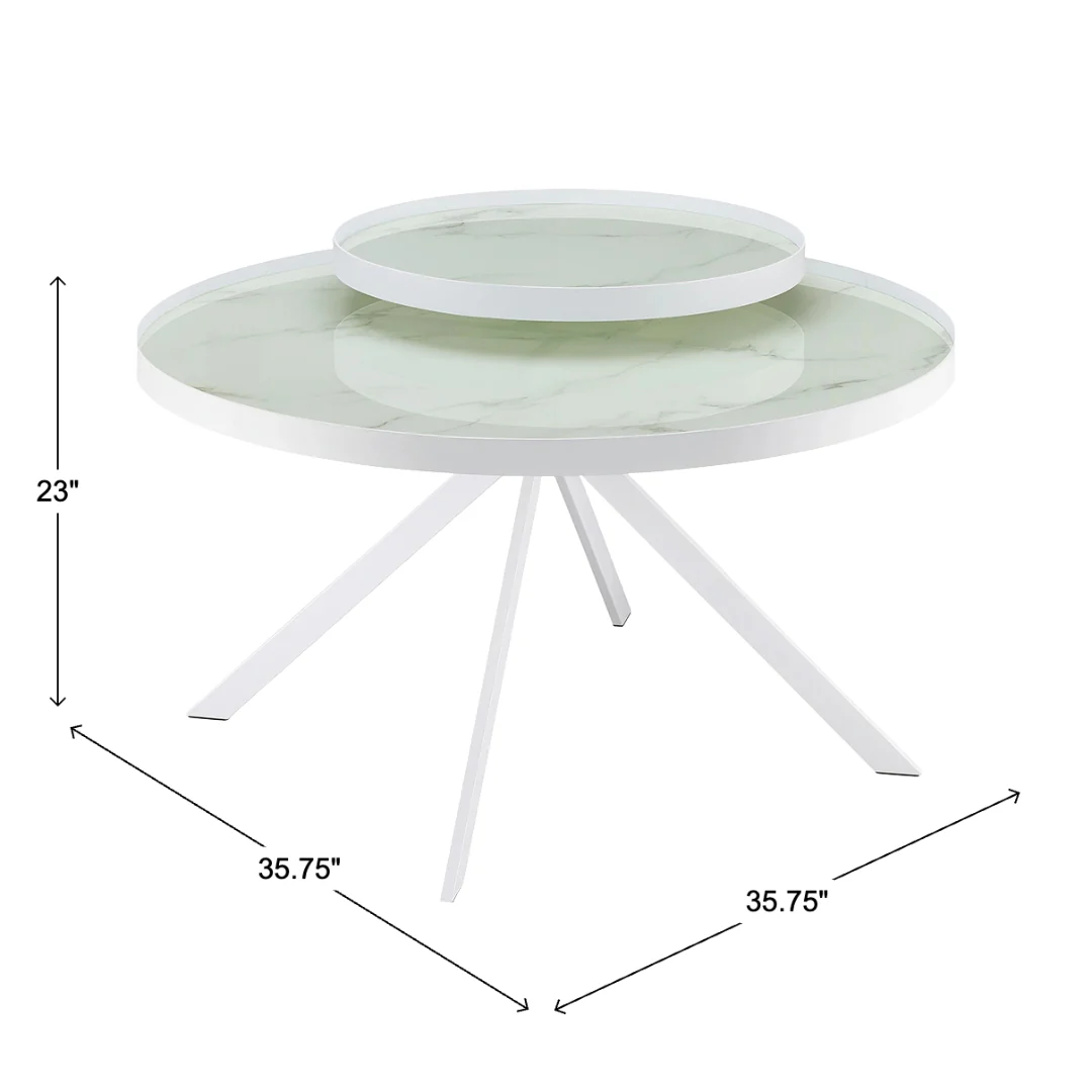 Monaco Cocktail Table - White - Image 7