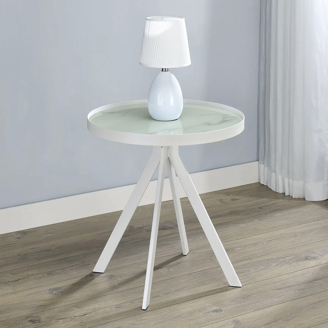 Monaco End Table - White - Image 2