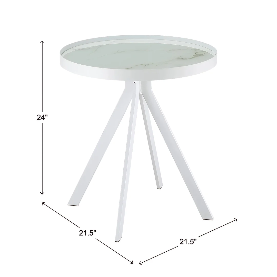 Monaco End Table - White - Image 5