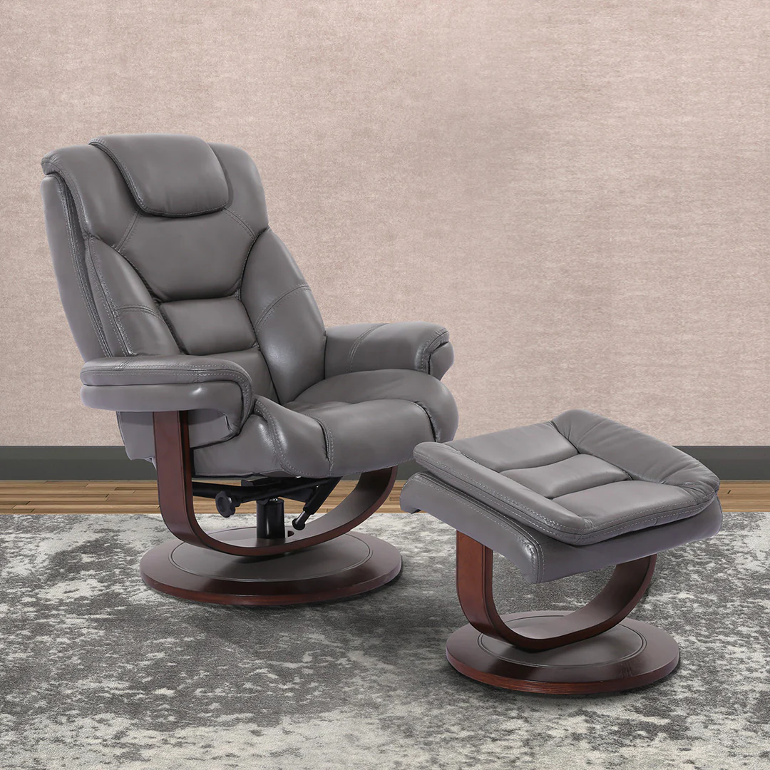 Oslo Manual Swivel Recliner with Ottoman - Image 2