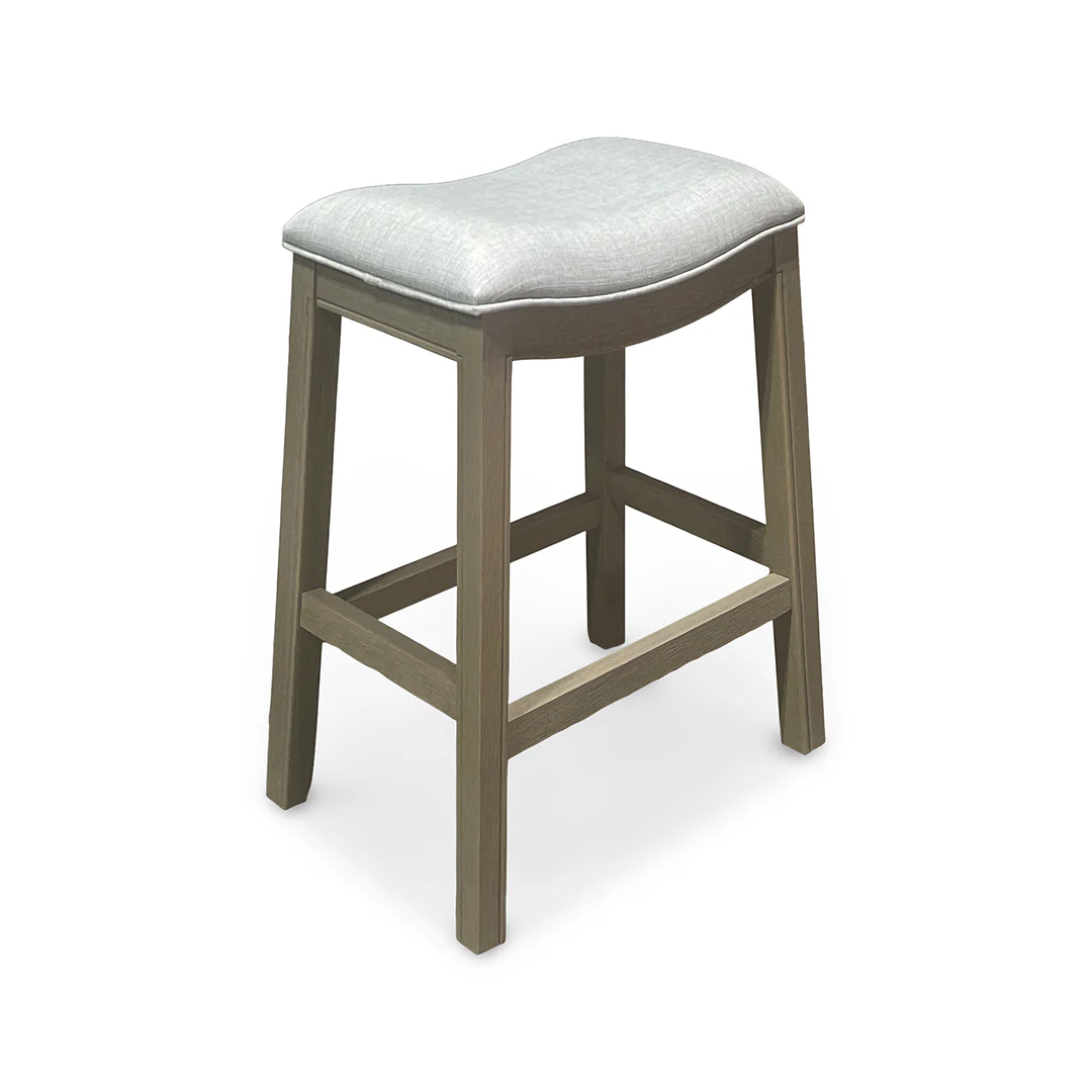 Rylan Upholstered Stool - Gray