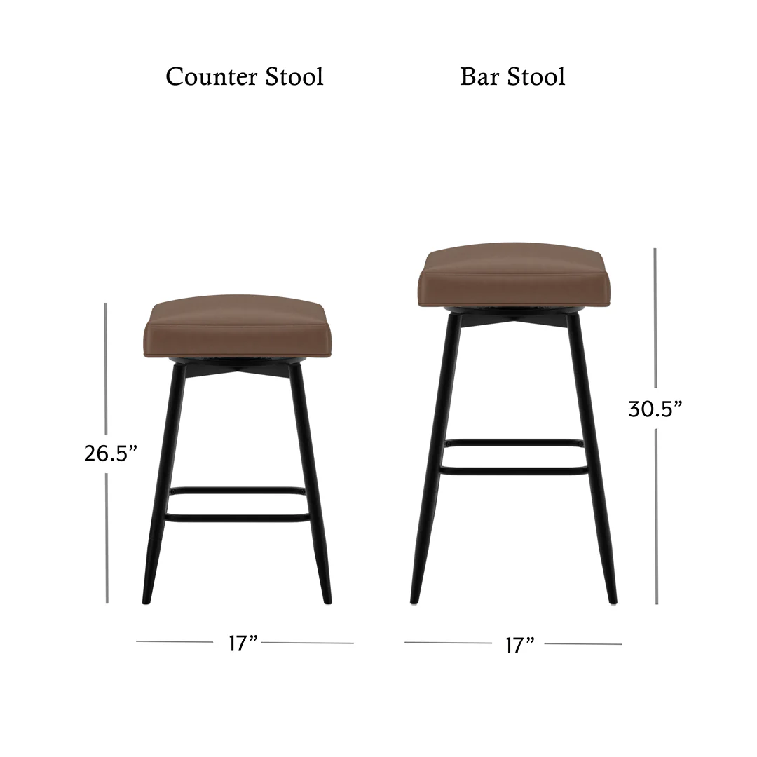 Square Bar Stool - Brown - Image 18