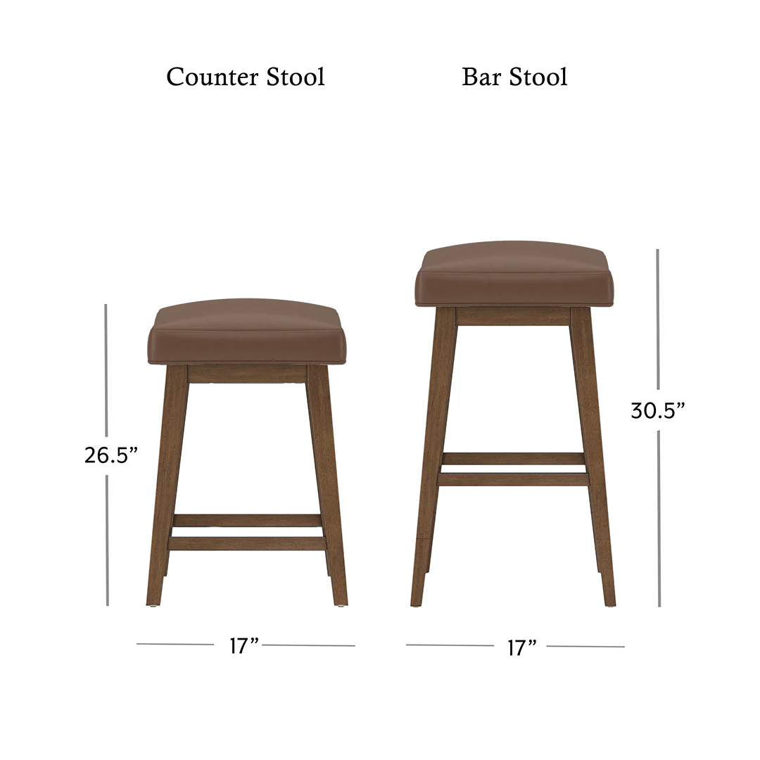 Square Bar Stool - Brown - Image 9